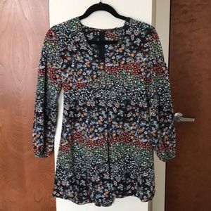 Long Sleeved Flowy Floral Romper from Zara
